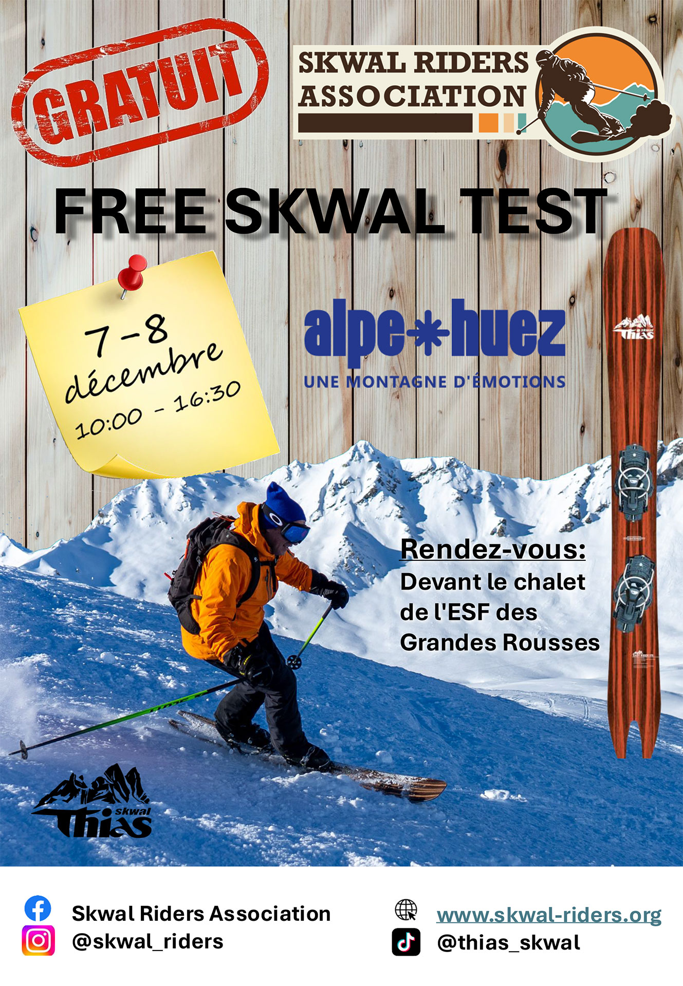 Initiation au Free Skwal_Alpe d'Huez