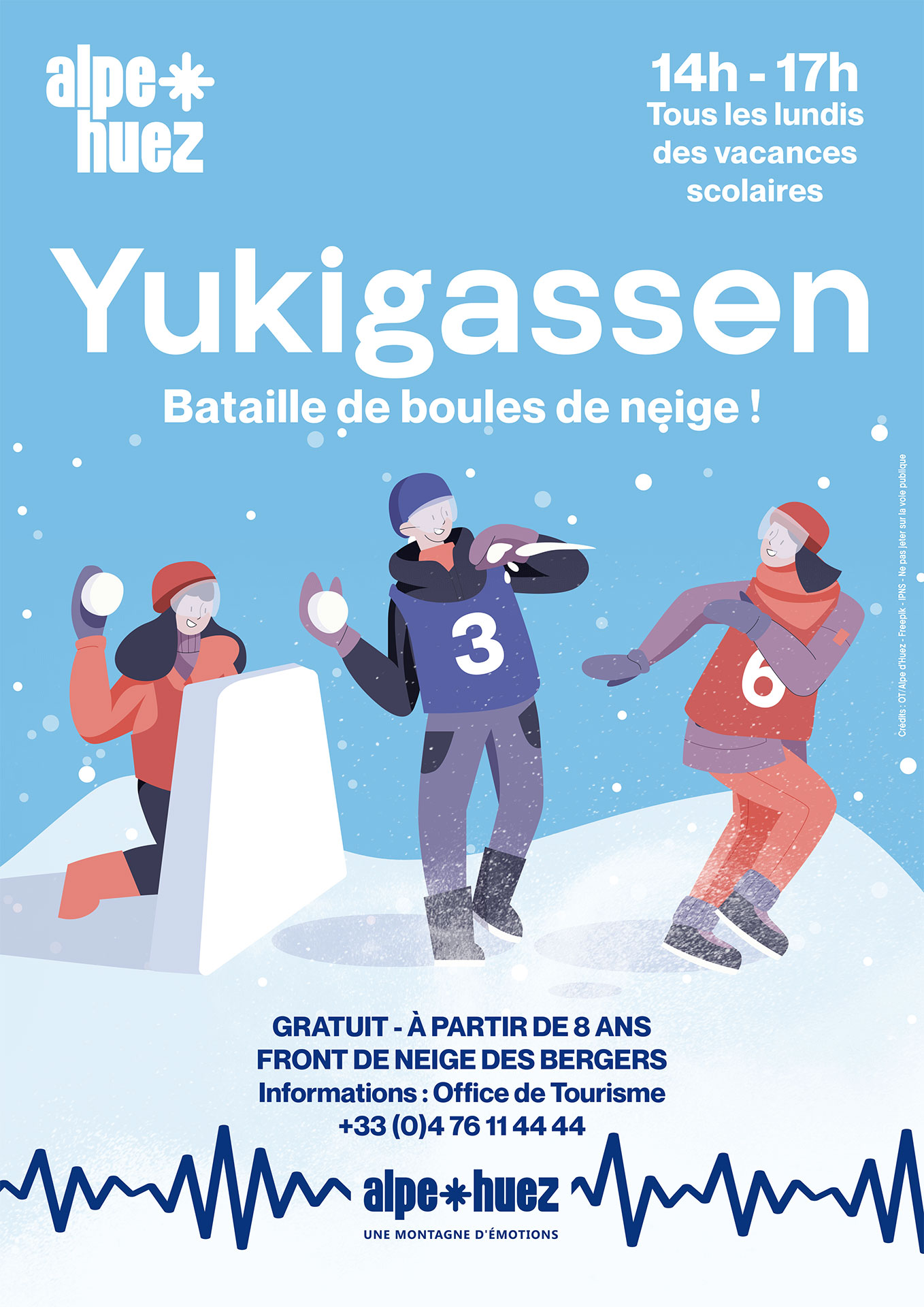 Bataille de boules de neige Yukigassen_Alpe d'Huez